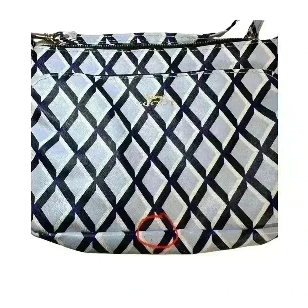 Scout Hepburn Diamond Crossbody Bag w/ Detachable Strap - Blue, Black + White - Picture 14 of 15